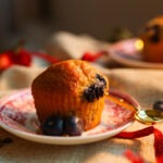 Low Fat Blueberry Corn Muffins