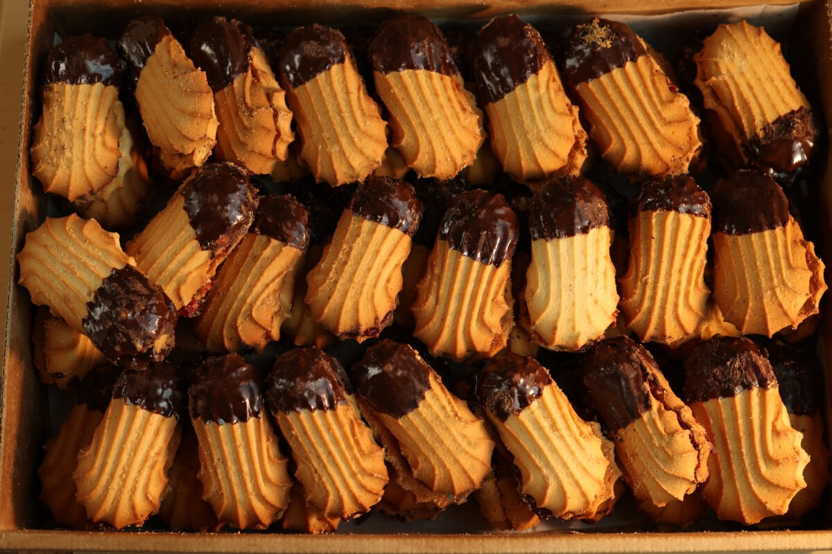 Italian Jelly-Finger Sandwich Chocolate Dipped
